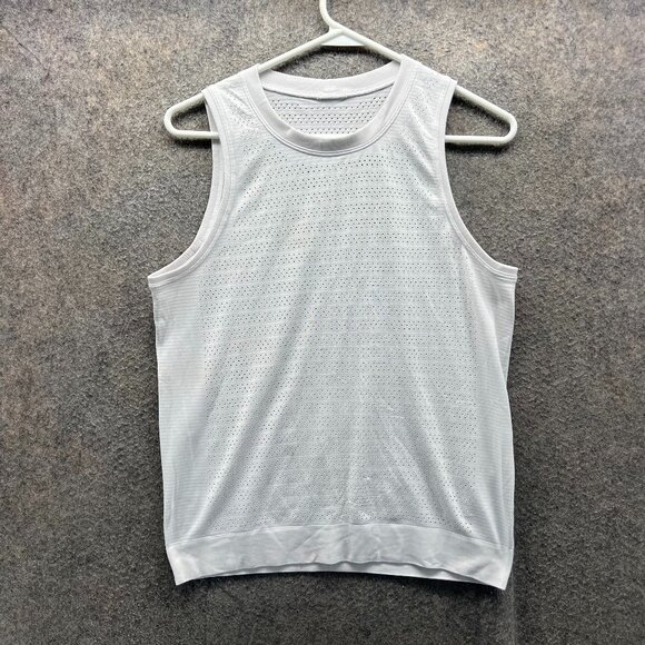 Lululemon Tank Top Womens 8 Breeze By Muscle White Performance Gym Run - Picture 1 of 11